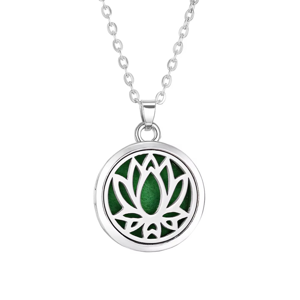 New Tree of Life Aromatherapy Necklace Essential Oil Diffuser Perfume Locket Pendant Necklaces Women Aroma Jewelry Gift